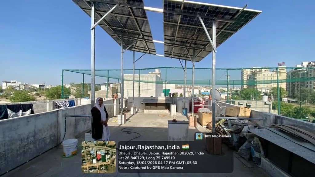 Elevated Solar Installation — Dholai, Jaipur