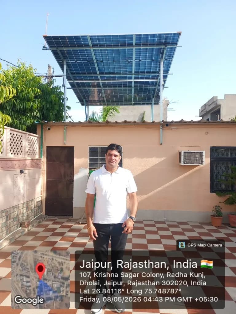 Residential rooftop solar installation by SolarOnn in Krishna Sagar Dholai
